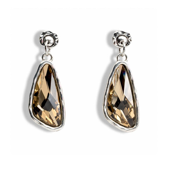 Elegant irregular Crystal  earrings (E-4026)​