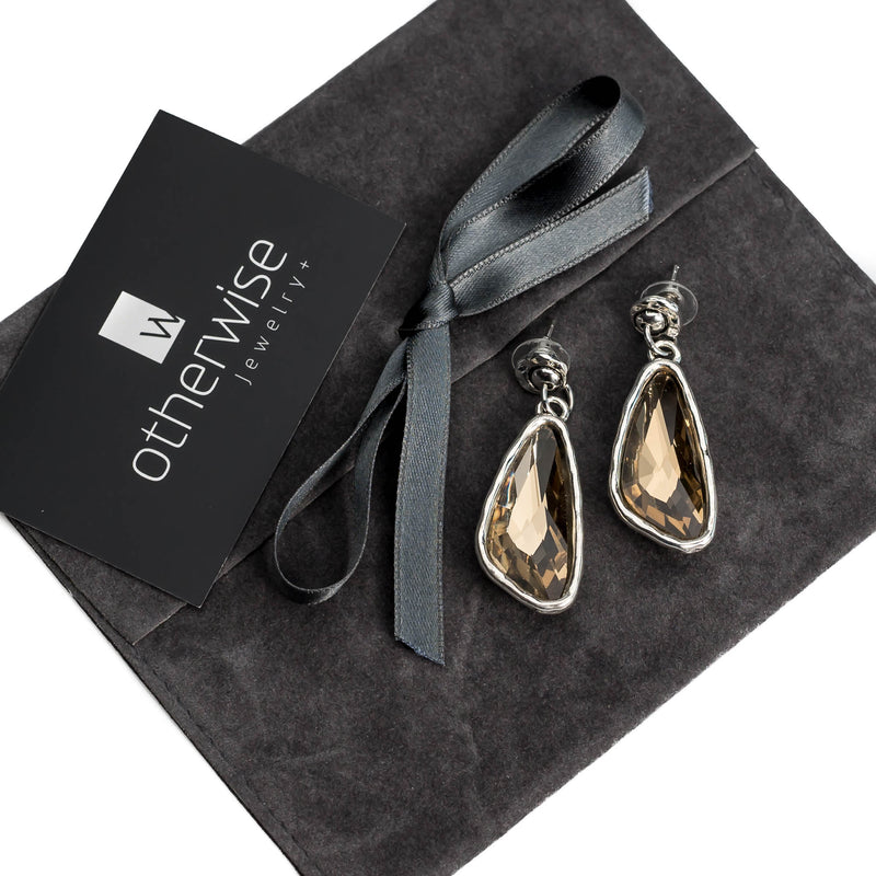 Elegant irregular Crystal  earrings (E-4026)​