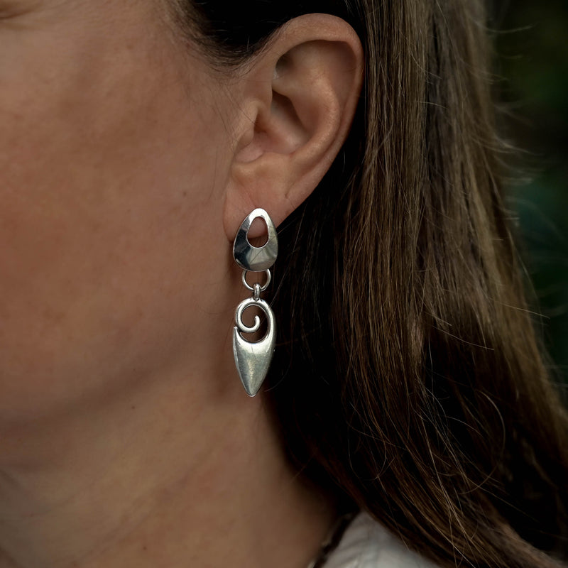 Tribal pendant earrings (E-4042)