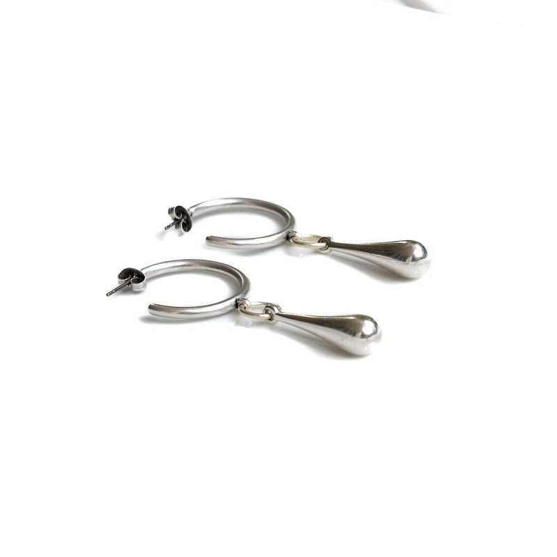 Teardrop charm earrings (E-4050)
