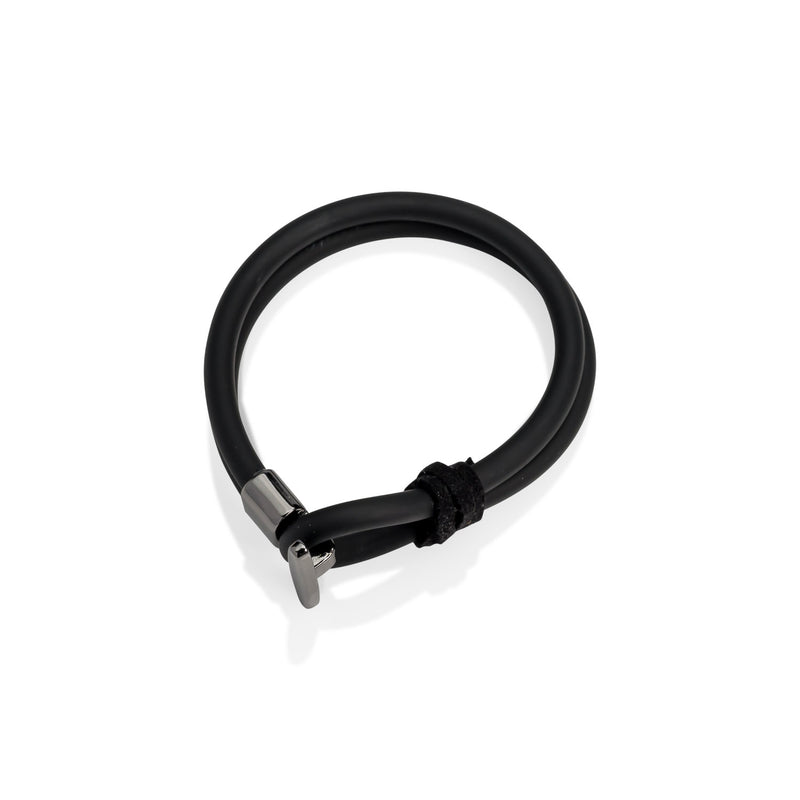 Black rubber bracelet (M-7029)​