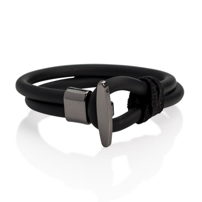 Black rubber bracelet (M-7029)​