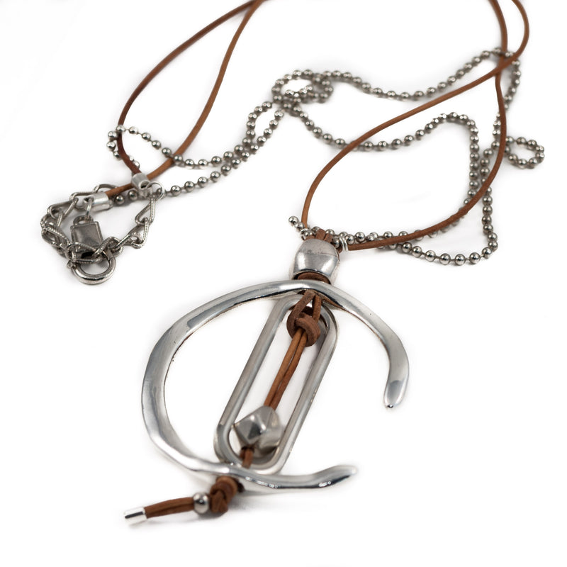Necklace with unique asymmetrical (NC-1054) - Otherwise Jewelry+ 2