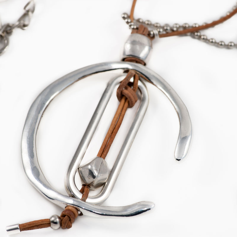 Necklace with unique asymmetrical (NC-1054) - Otherwise Jewelry+ 3