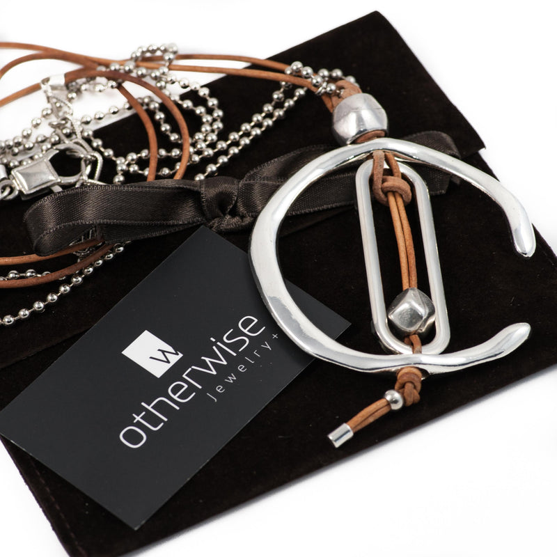 Necklace with unique asymmetrical (NC-1054) - Otherwise Jewelry+ 4