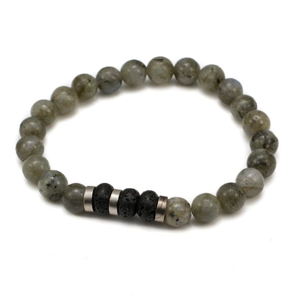 Labradorite beaded bracelet (M-7016) - Otherwise Jewelry+