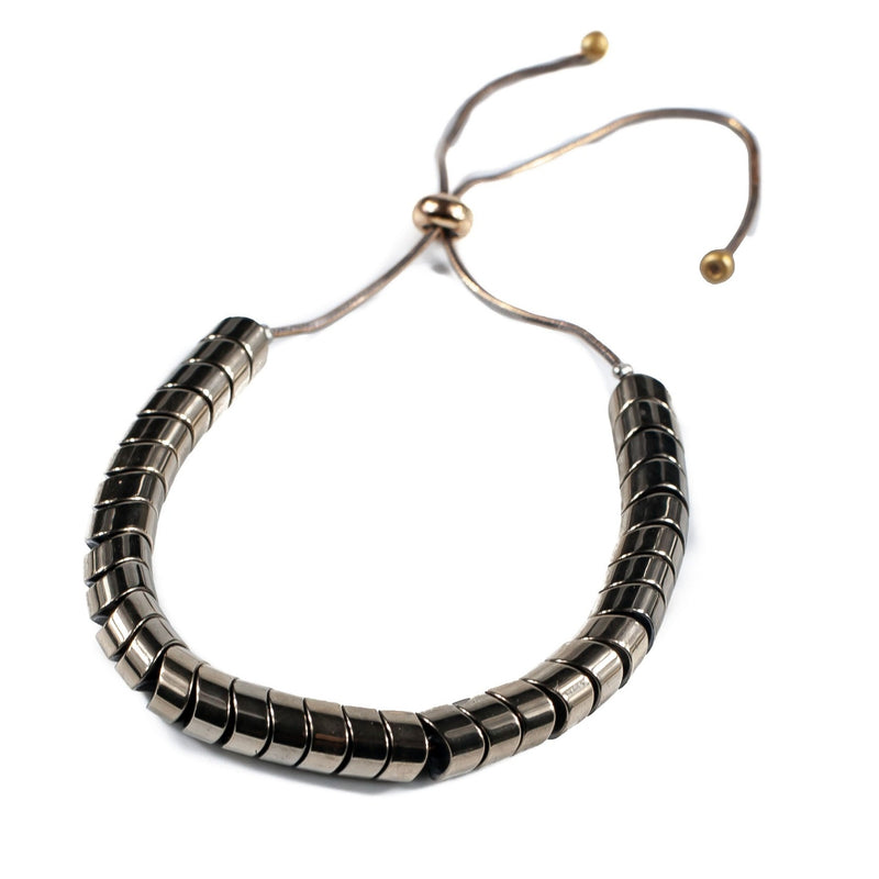Hematite Bracelet in bronze tones (BR-300) - Otherwise Jewelry+