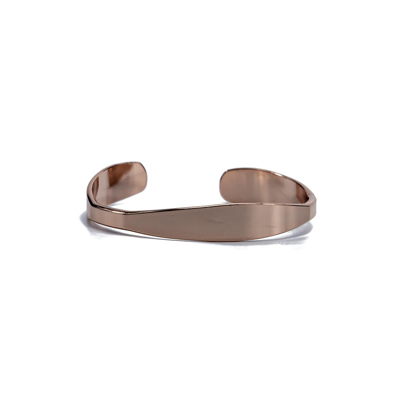 Rose gold bangle with flexible metal (BR-318) - Otherwise Jewelry+