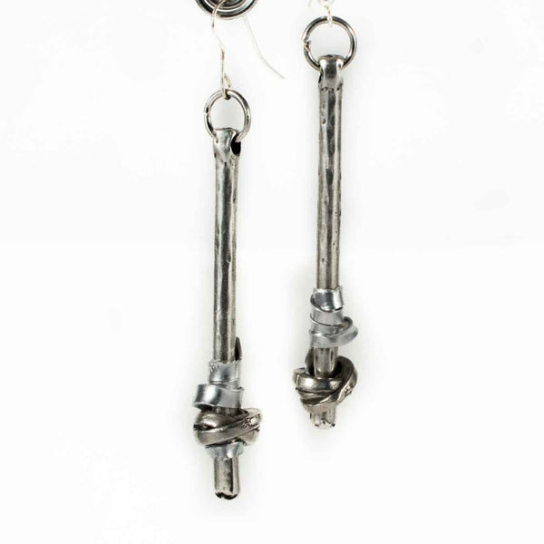 Earrings - Silver-plated  Metal Earrings (E-4000)